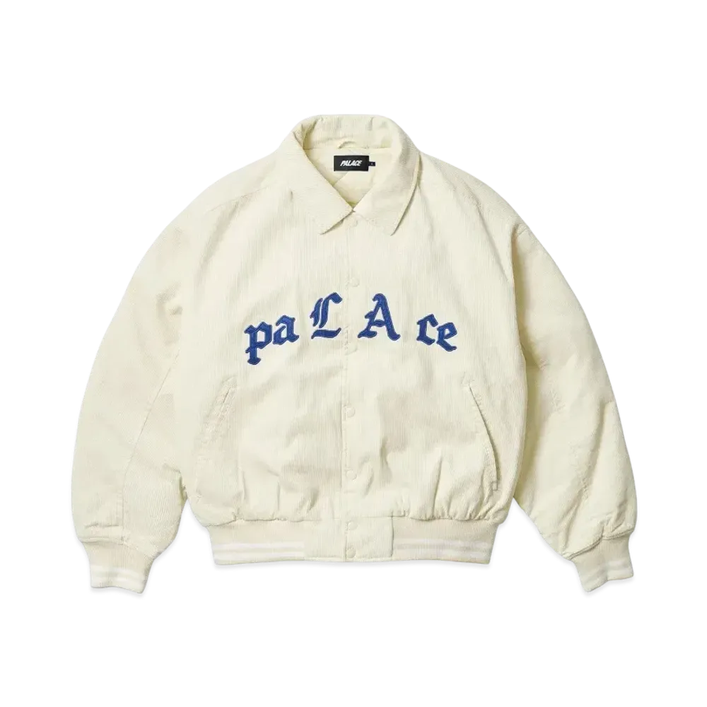 PALACE Love Varsity Jacket "Soft White"