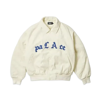 PALACE Love Varsity Jacket "Soft White"