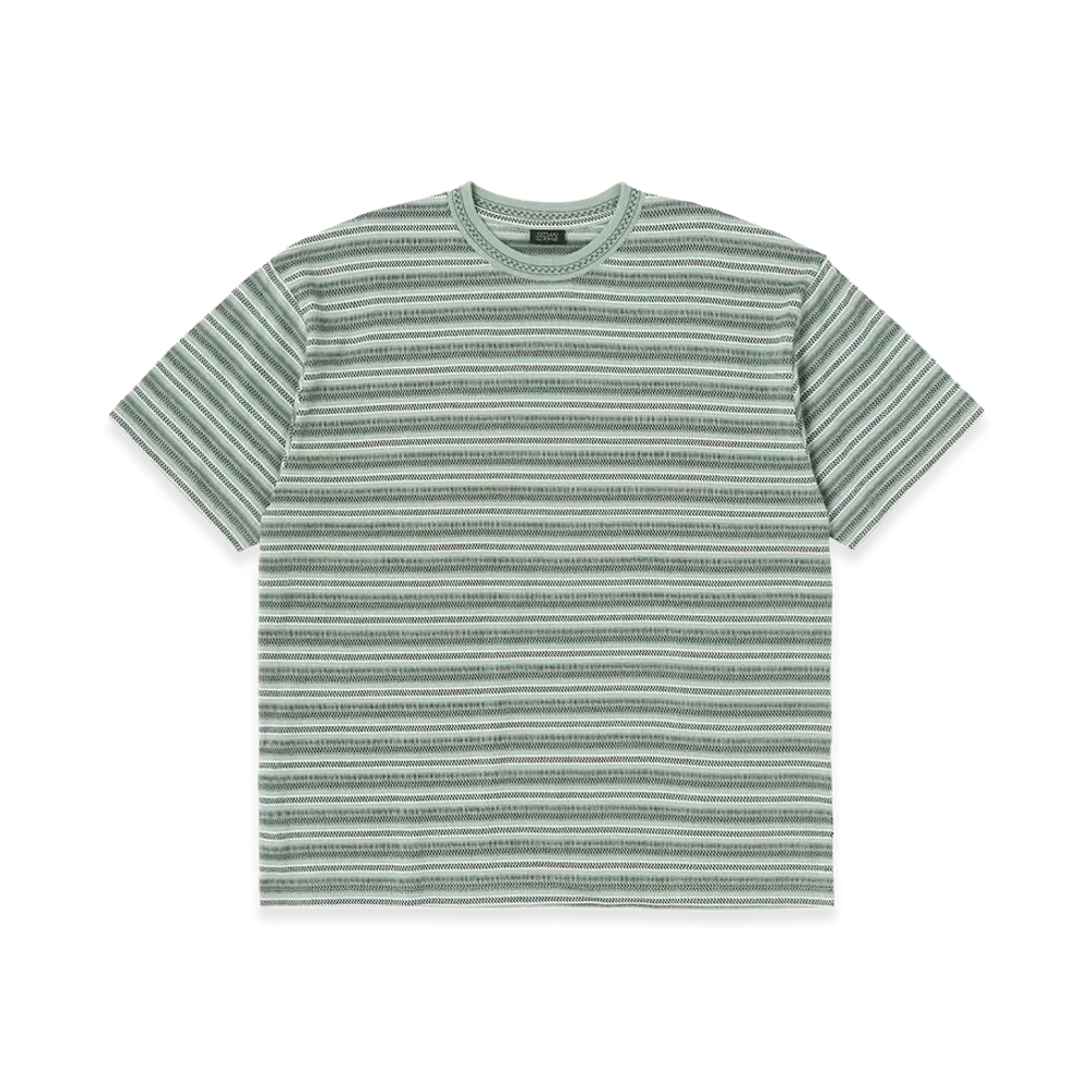 SEDAN ALL-PURPOSE Jacquard Striped S/S Tee "Grey"