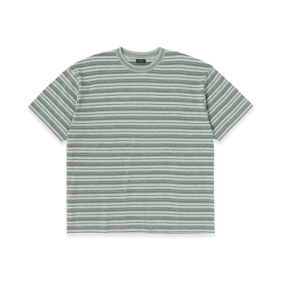 SEDAN ALL-PURPOSE Jacquard Striped S/S Tee "Grey"
