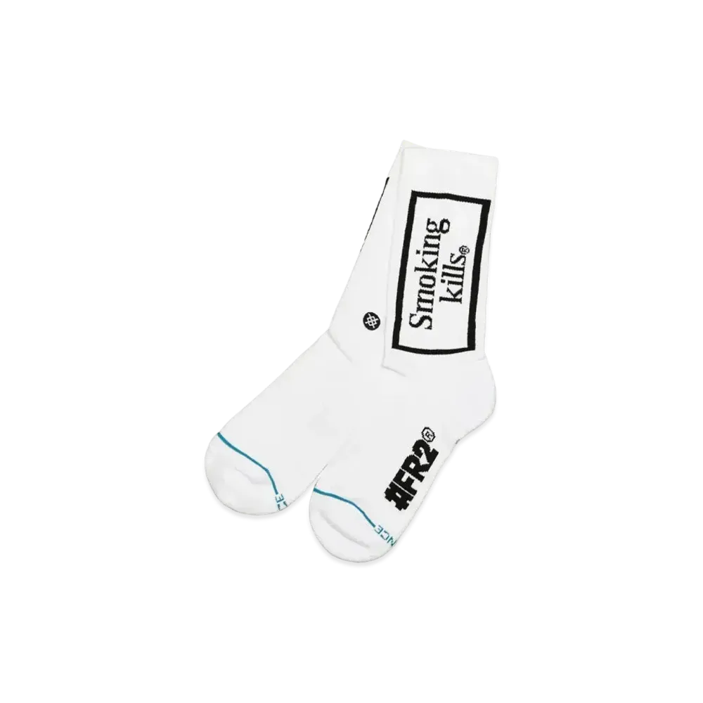 FR2 x STANCE Smoking kills Socks "White"