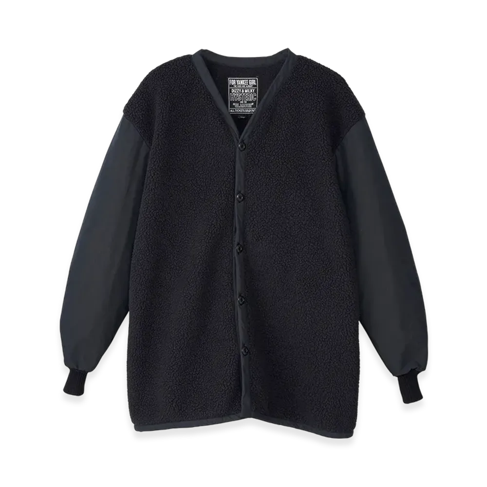 HYSTERIC GLAMOUR Boa Cardigan "Black"