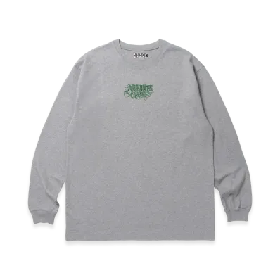 APHRODITEGANG Classic Logo Embroidery L/S Tee "Gray/Green"