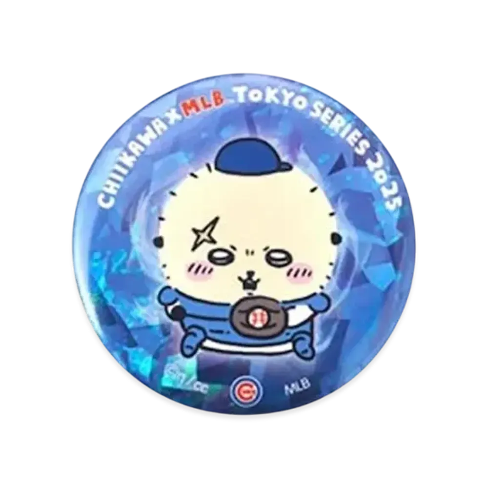 MLB x Chiikawa Tokyo Series Hologram Badge Rakko "Blue"