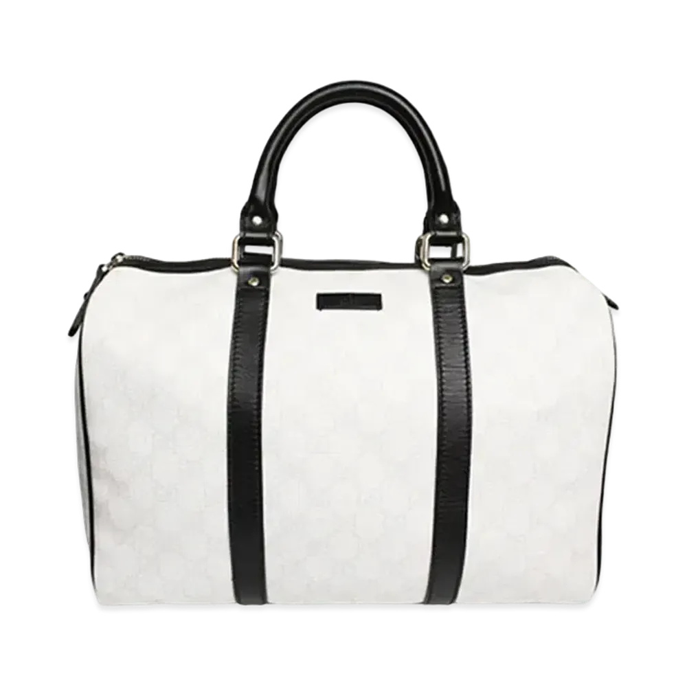 GUCCI GG Plus Boston Bag "White/Black"