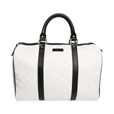 GUCCI GG Plus Boston Bag "White/Black"