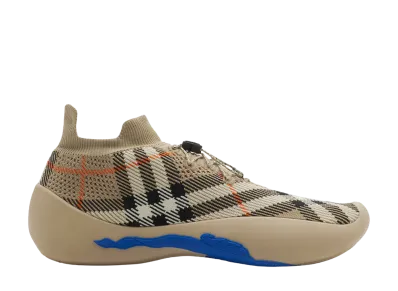 Burberry Neptune Sneaker With Knitted Check Pattern "Nude&Neutrals"