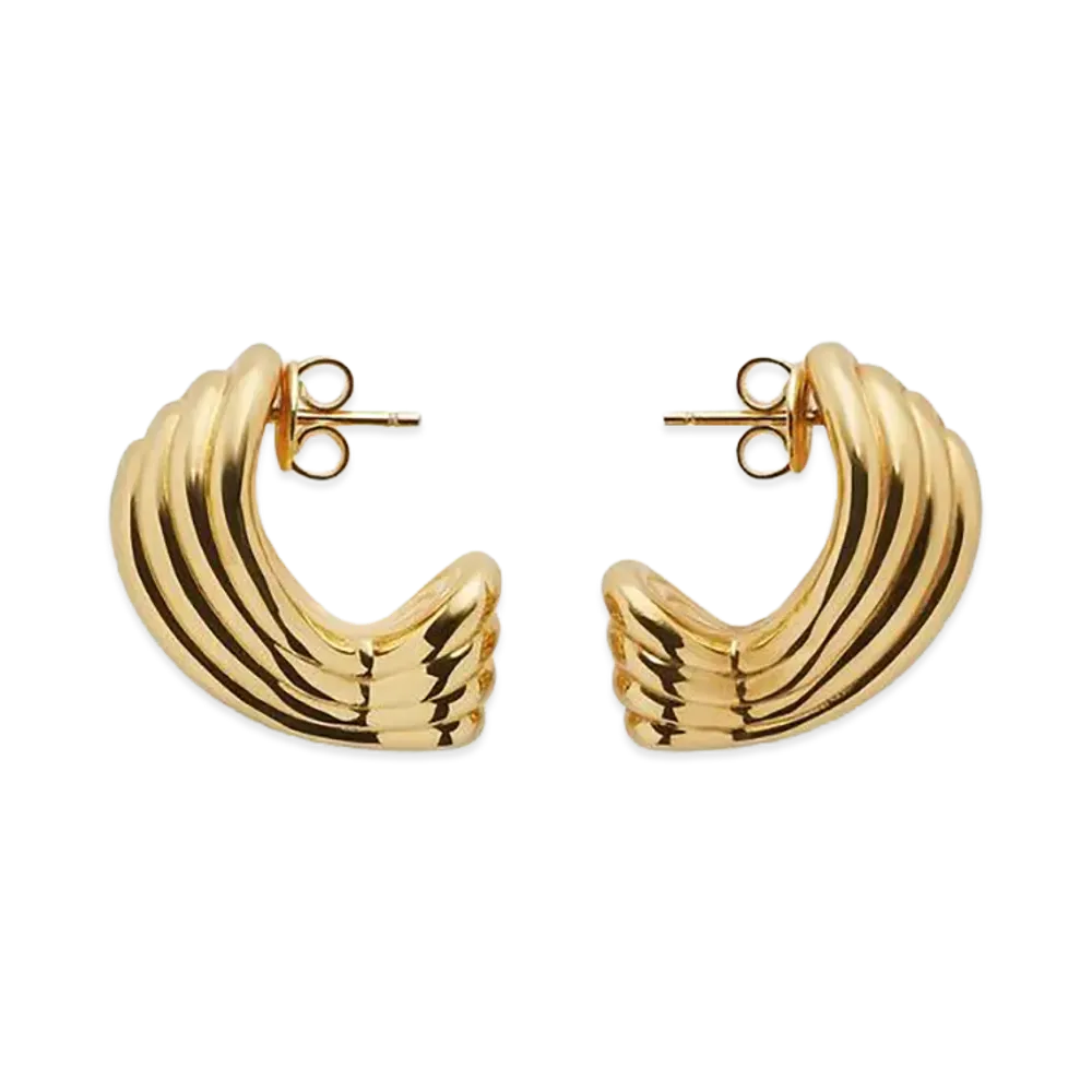 Bottega Veneta Slice Earrings "Yellow Gold"