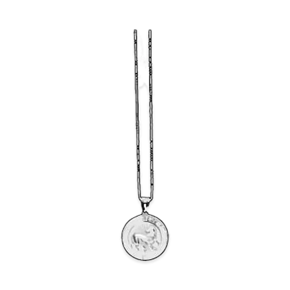 シュプリーム ジェイコブ スターリング シルバー ゾディアック ペンダント "シルバー - レオ"