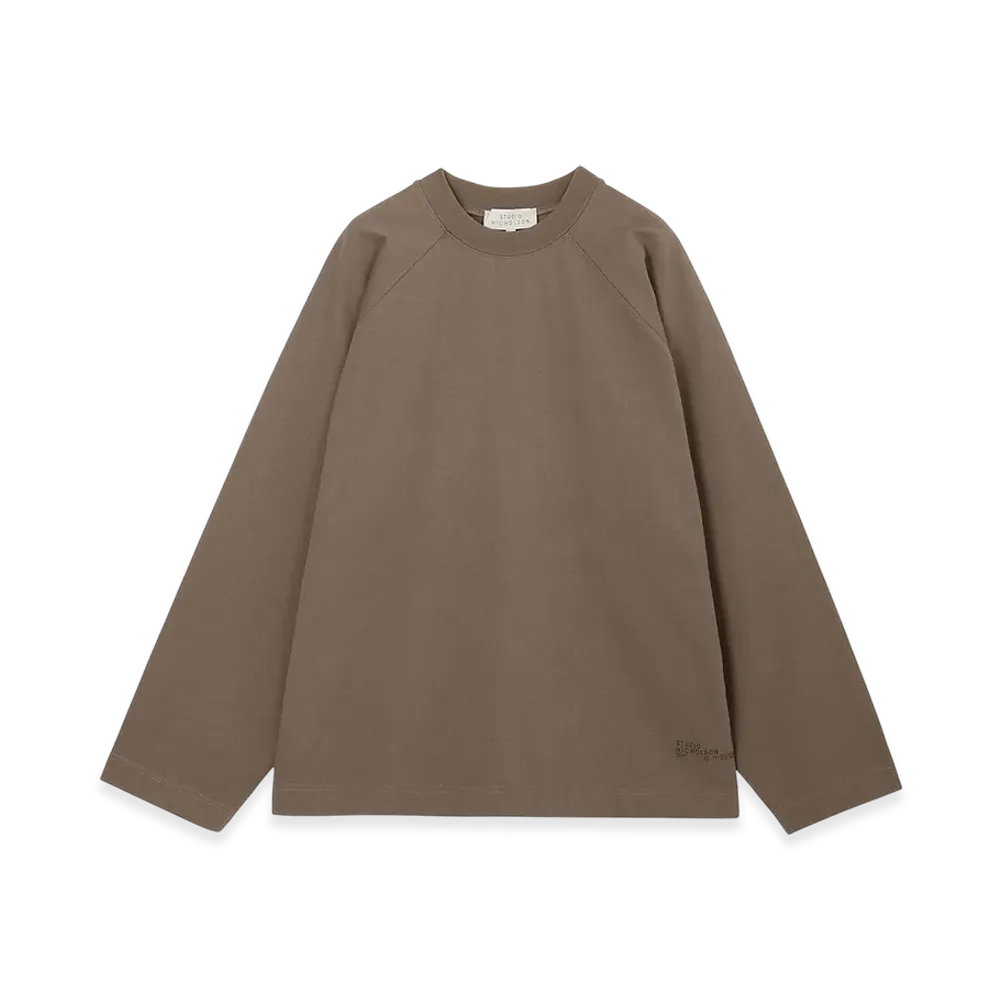 STUDIO NICHOLSON Crew Neck Long Sleeve T-Shirt Platt "Rock"