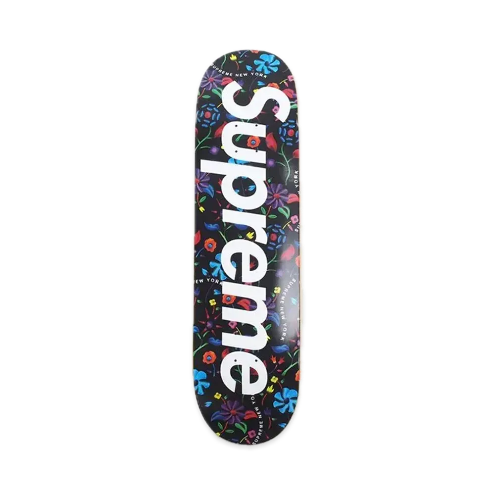 Supreme Airbrushed Floral Skateboard "Black"
