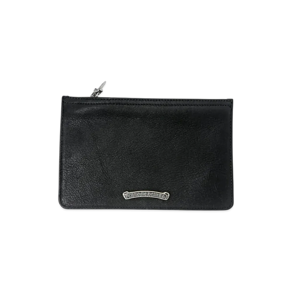 Chrome Hearts Zipper Change Purse #2 Heavy Leather "Black"