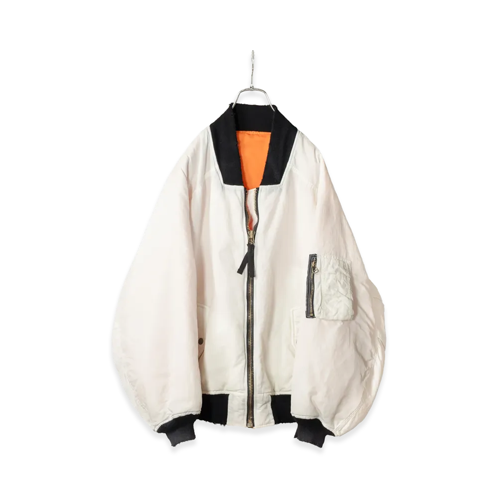 ANCELLM Aging Bomber Jacket "Snowwhite"