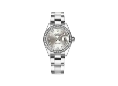 ROLEX Lady-Datejust Oyster 28mm "Silver Roman/Oyster Steel/White Gold"