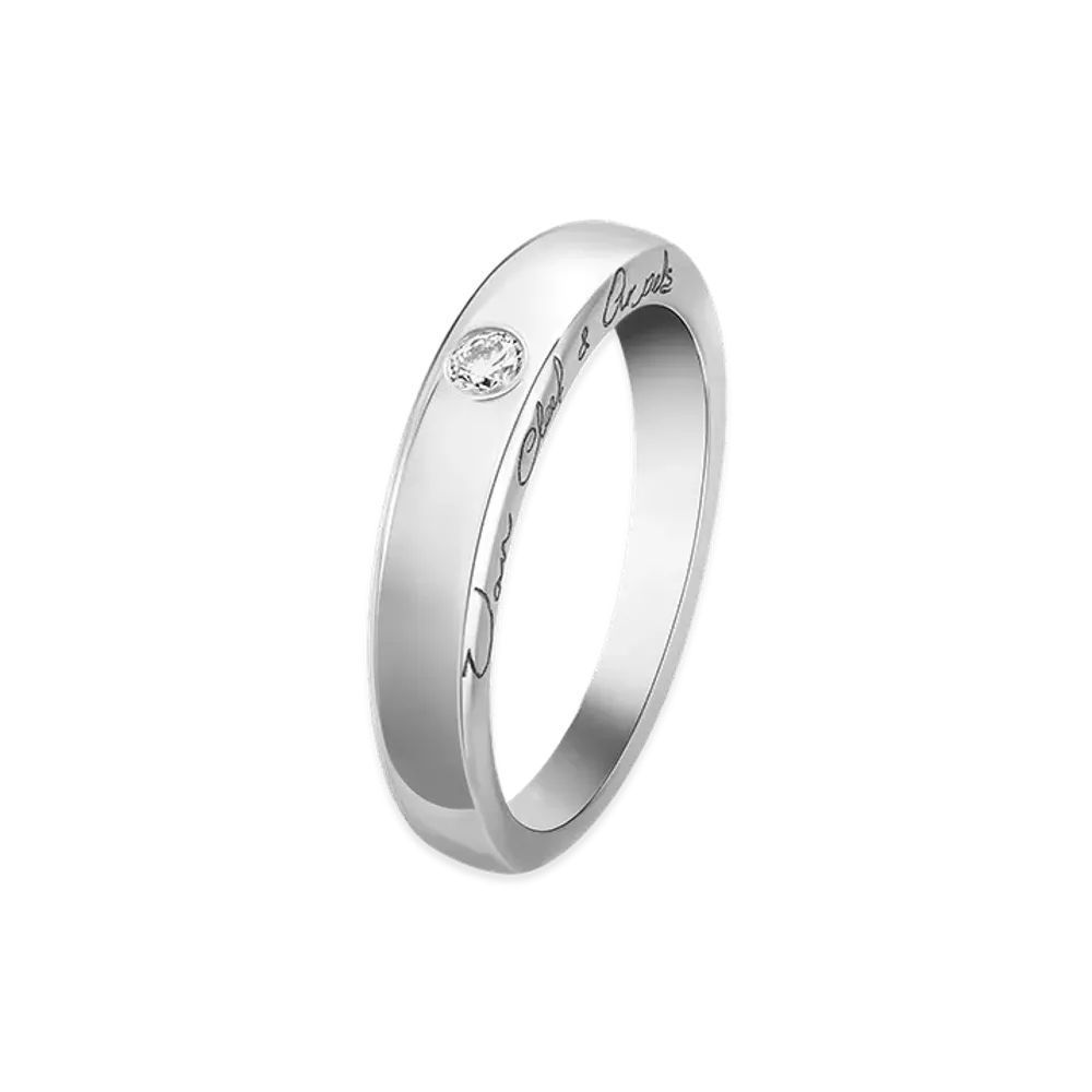 Van Cleef & Arpels New York wedding band "Platinum/Diamond"