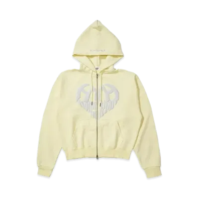 HTH heart logo zip hoodie "YELLOW"