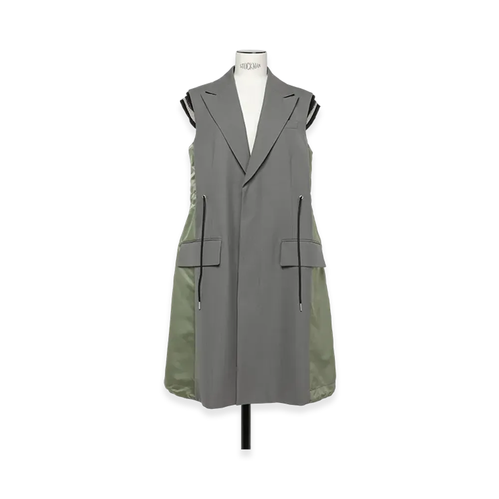 sacai Suiting Vest "Taupe"