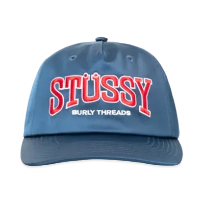 Stussy Mid Depth Burly Threads Snapback "Navy"