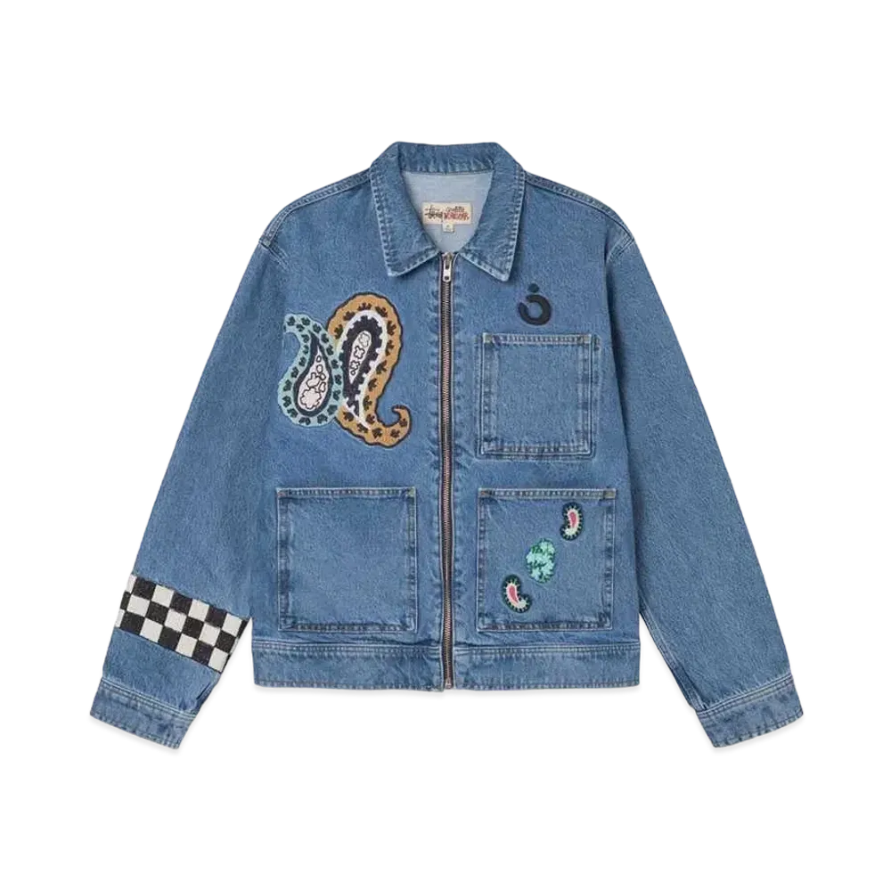 Stussy NOMA DENIM ZIP WORK JACKET "Stone Wash"