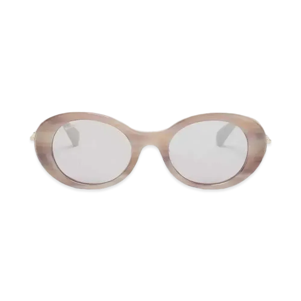 Max Mara Malibu Oval Sunglasses "Beige"