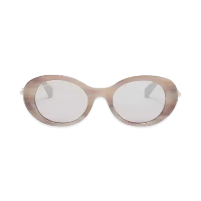 Max Mara Malibu Oval Sunglasses "Beige"
