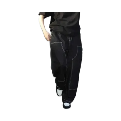 Student Apathy double knee pants "BLACK"