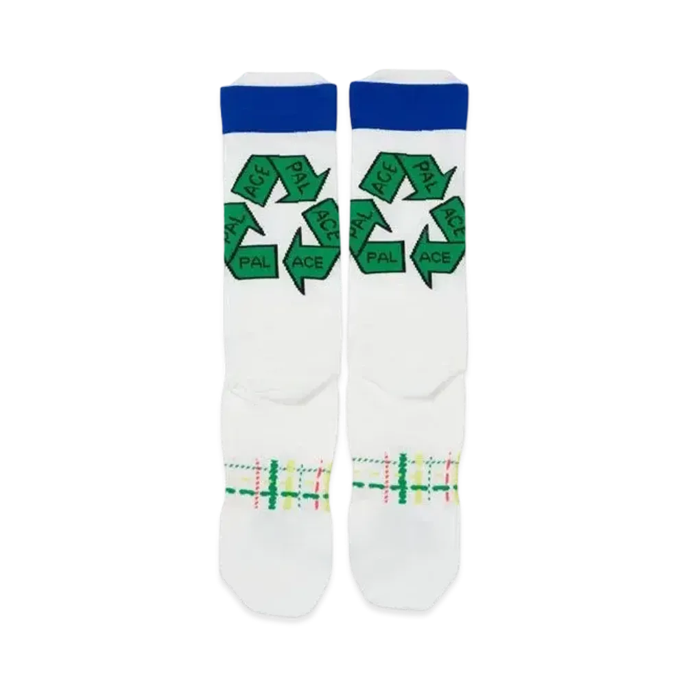 PALACE ADIDAS PALACE RUNNING SOCKS "White"