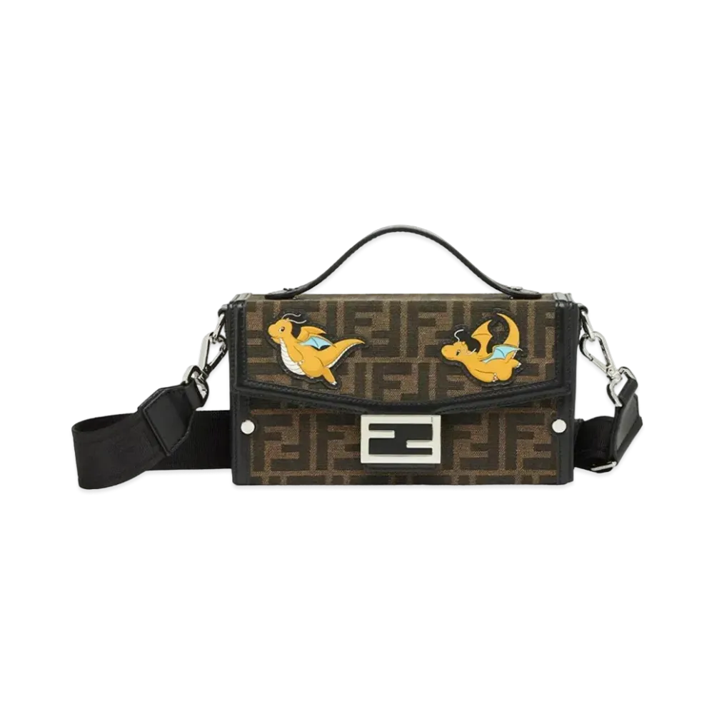 Pokemon x Fragment x FENDI Dragonite Baguette Soft Trunk FF Fabric Bag "Brown"