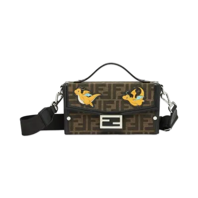 Pokemon x Fragment x FENDI Dragonite Baguette Soft Trunk FF Fabric Bag "Brown"