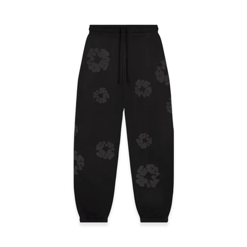 DENIM TEARS Faded Mono Cotton Wreath Sweatpants "Black"