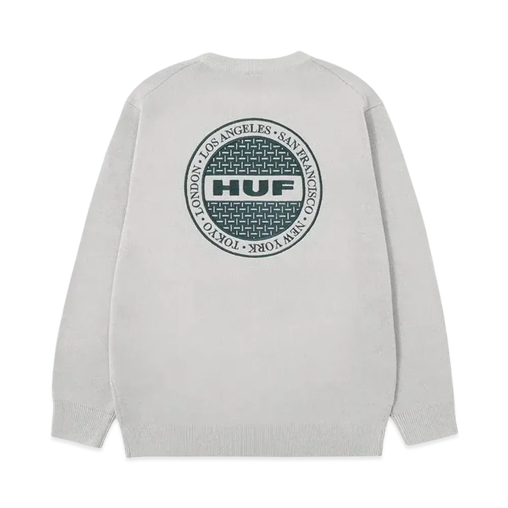 HUF Winter 24 Manhole Crew Sweater "Gray"