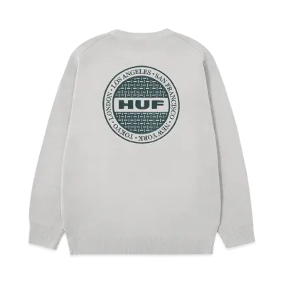 HUF Winter 24 Manhole Crew Sweater "Gray"