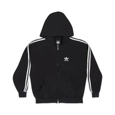adidas BALENCIAGA Zip-Up Hoodie Small Fit "Black"
