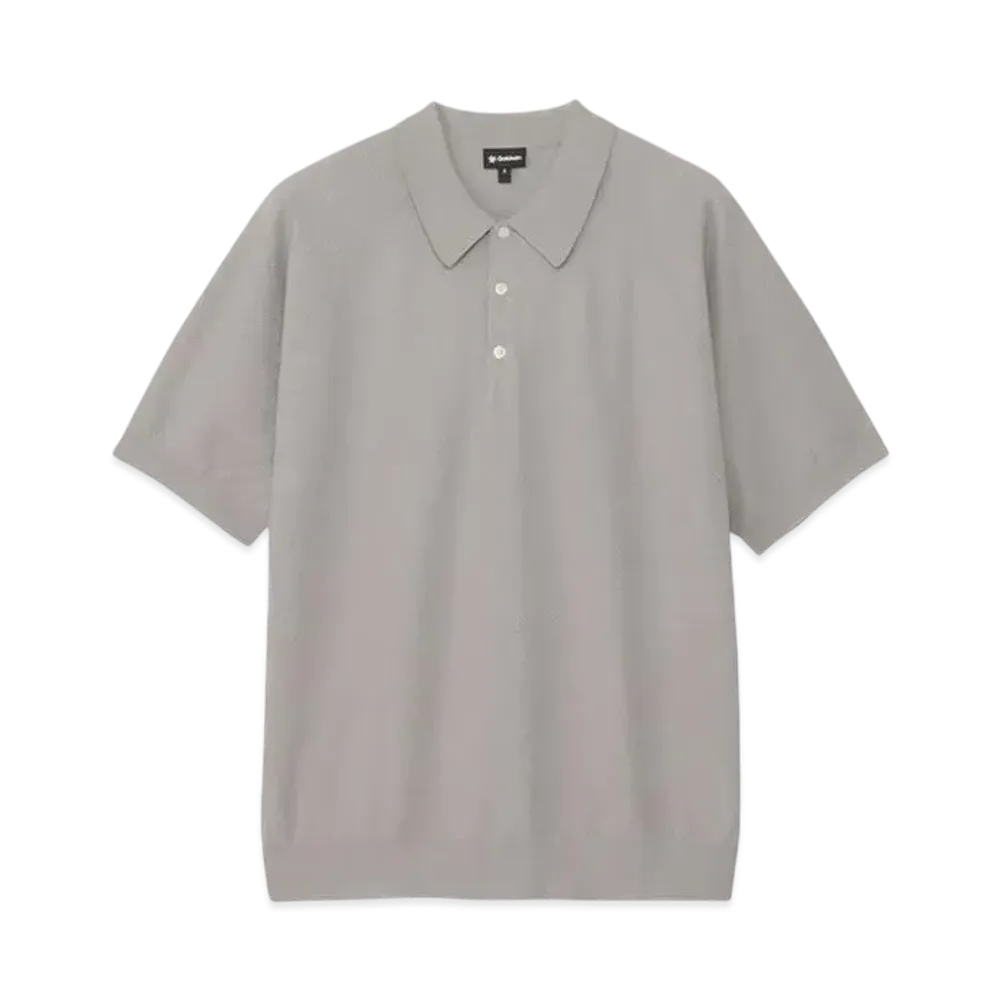 Goldwin Whole Garment Wool Blend Knit Polo Shirt (Unisex) "Stone Beige"