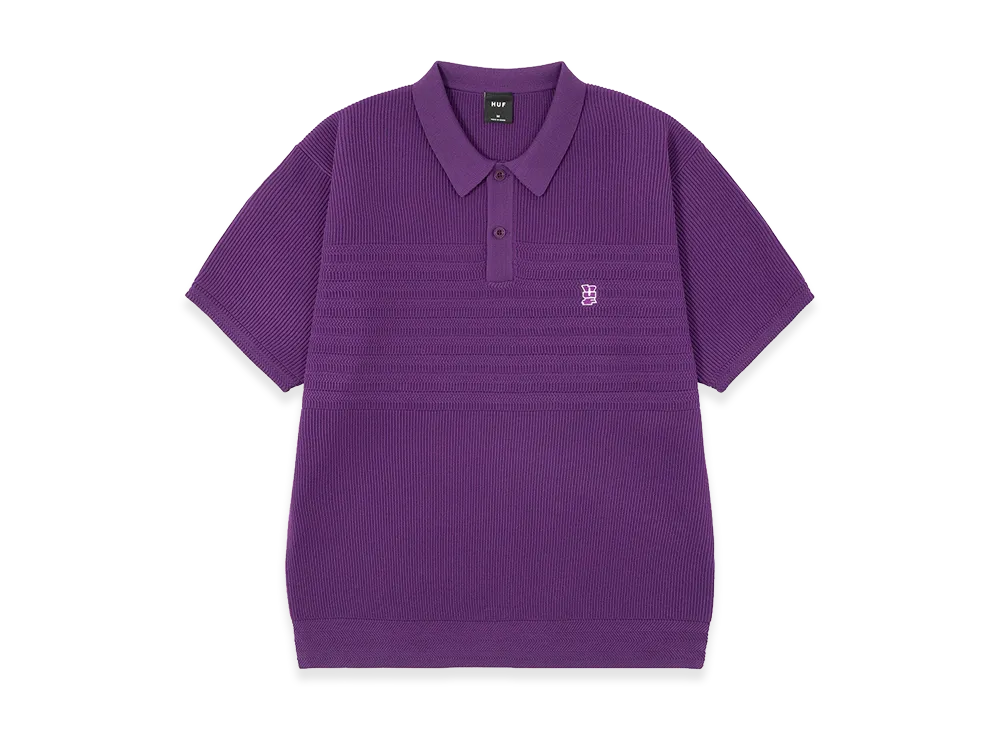 HUF Megablast Knit Polo Top "Purple"