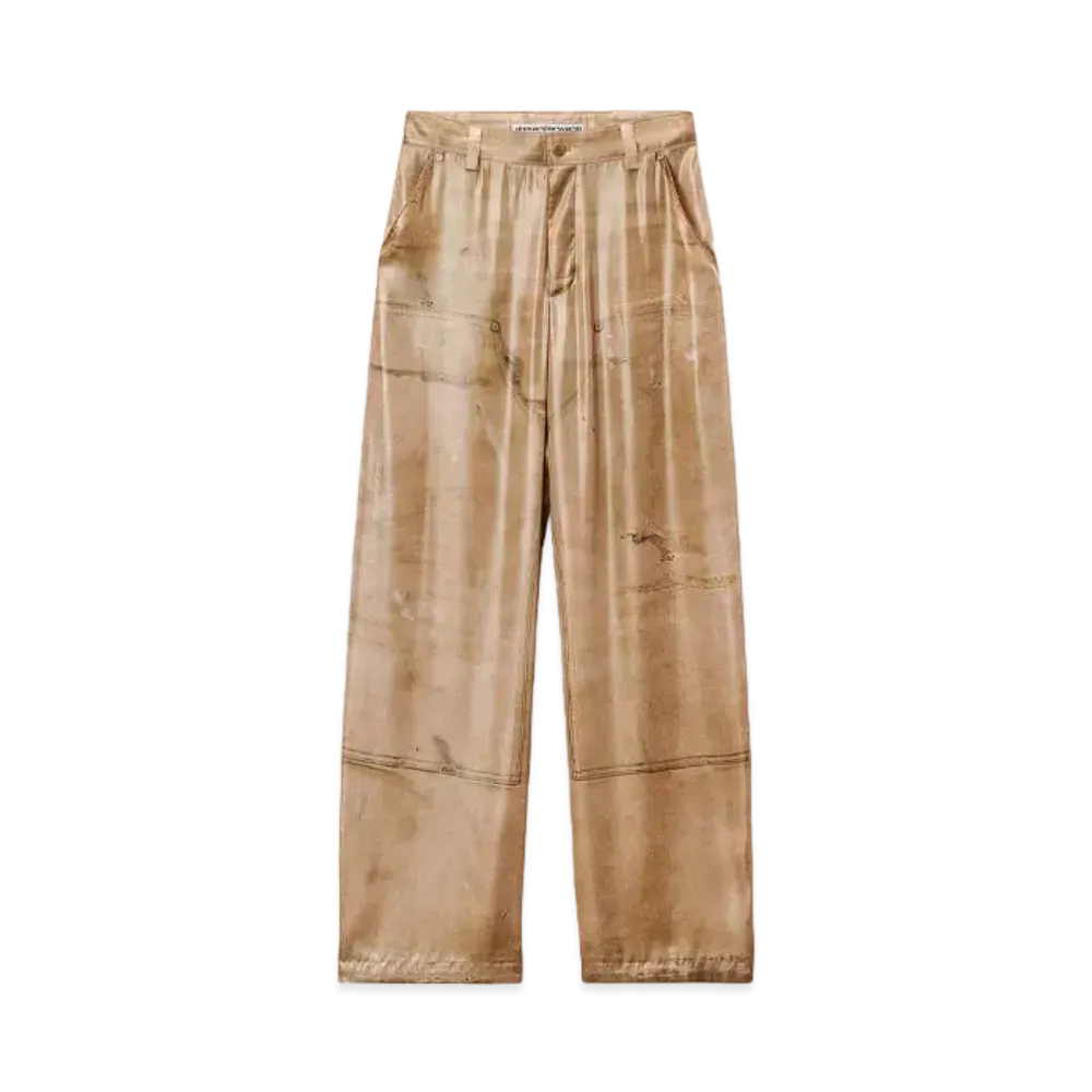 Alexander Wang Workwear Trompe L'oeil Print Wide Leg Pants "Black"