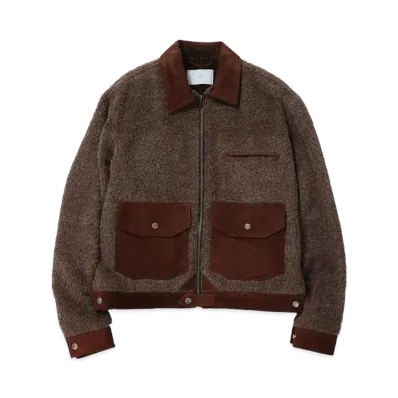 SUGARHILL Shaggy Blouson "Dark Brown" 2411300204