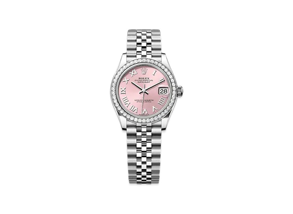 ROLEX Datejust 31 Oystersteel & White Gold Diamonds "Pink"