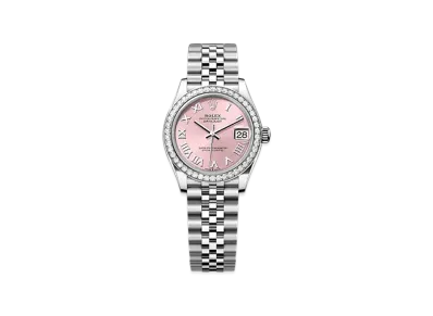 ROLEX Datejust 31 Oystersteel & White Gold Diamonds "Pink"