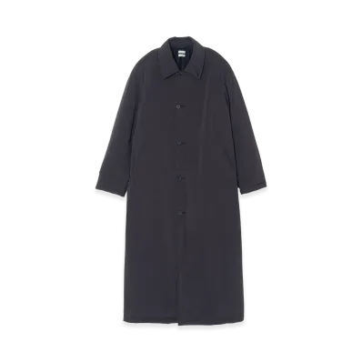 YOKE Super Stretch Recycle Nylon Taffeta Puffer Long Coat "Black"