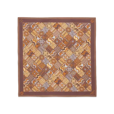 STARBUCKS STAND by BEAMS All-Over Print Bandana "Brown"