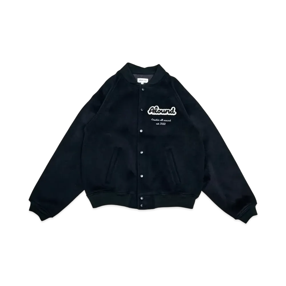 ALOUND Wool Versity Jacket "Black"