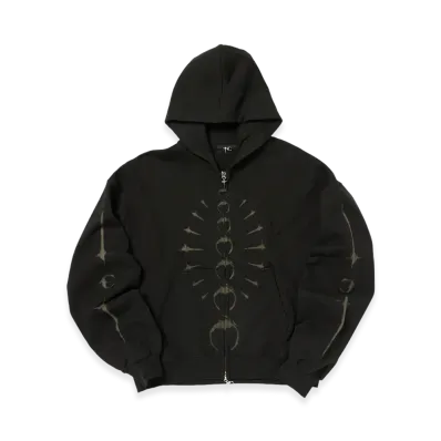 THUG CLUB TC Ribcage Zip-Up Hoodie "Black"
