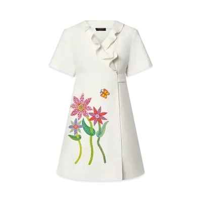Louis Vuitton x Yayoi Kusama Flowers Kimono Style Dress "Blanc"