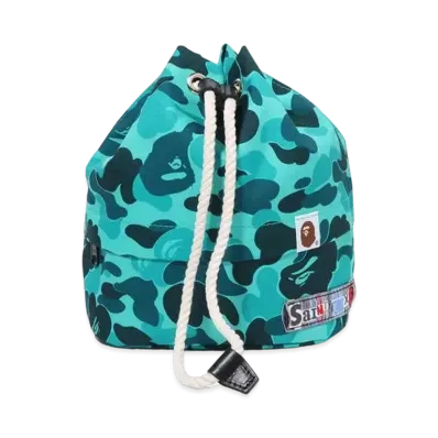SAINT Mxxxxxx x A BATHING APE Rope Snap Bag "Sax"