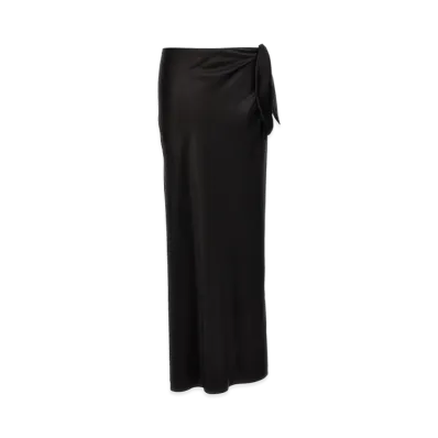Saint Laurent Women's Knot Maxi Skirt "Black"