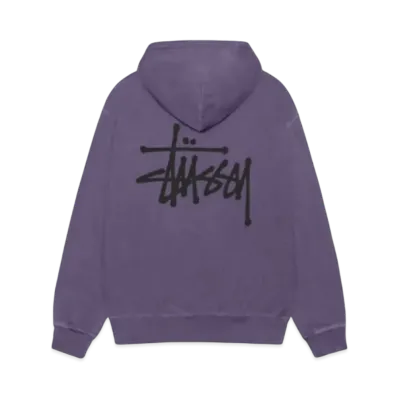 Stussy Basic Zip Hoodie Pigment Dyed "Grape"