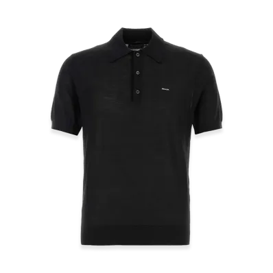 PRADA Wool Polo Shirt "Black"