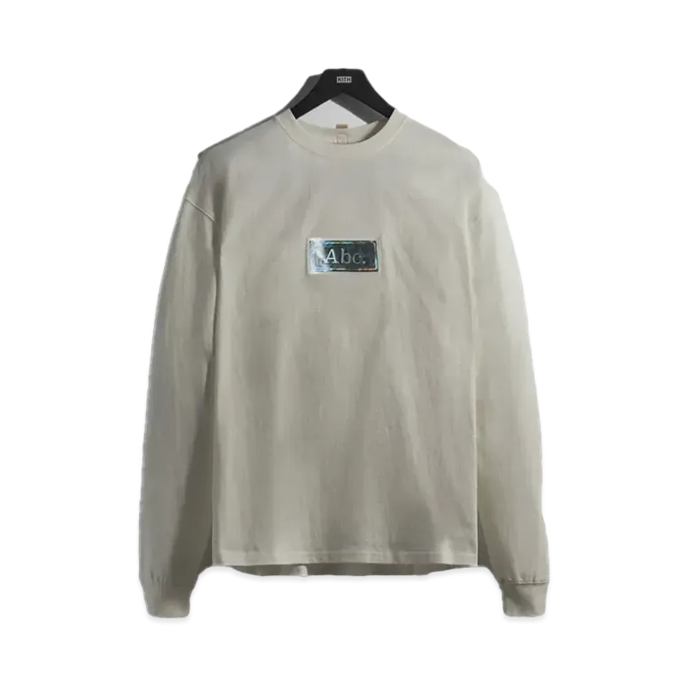 Kith x Advisory Board Crystals Holographic Classic Logo L/S Tee "Selenite White"