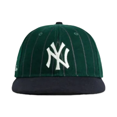 NEW ERA x Aime Leon Dore Wool Pinstripe Yankee Hat "Green/Navy"
